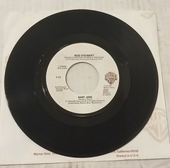 Rod Stewart 45 Rpm Vinyl Baby Jane / Ready Now Warner Bros. 7-29608 VG +