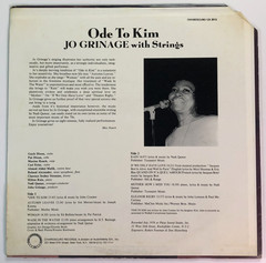 JO GRINAGE Ode To Kim (LP, 1976, Chiaroscuro) Jazz Soul RARE VG+