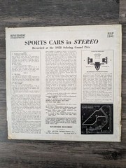 Sports Cars In Stereo 1958 Original Vinyl Record Lp Riverside 1101 Ferrari