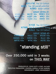 Jewel 45 rpm 2001 Vinyl Single Standing Still / Grey Matter (Live) Promo Poster