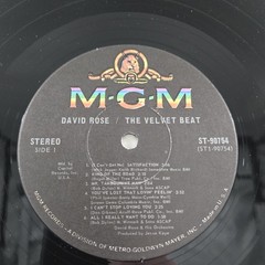 David Rose – The Velvet Beat LP Record 1967 MGM Orchestral Stereo EX Tested