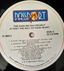 The Kazu Matsui Project – Is That The Way To Your Heart LP Passport Jazz VG+