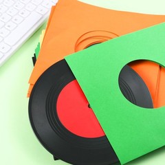 100 Pieces Paper Vinyl 45 RPM Record Sleeves 7 Inch Record Protection Paper Cove