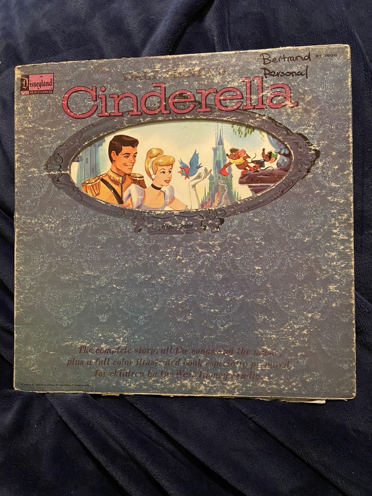 Disneyland Record Magic Mirror Walt Disney’s CINDERELLA Book & LP 1960