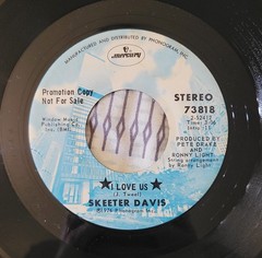 Skeeter Davis-It Feels So Good/I Love Us-Rare 78 Promo Pop 45-Mercury-VSVG++