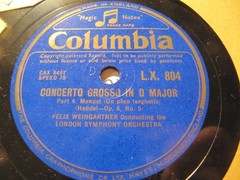1931 Felix Weingartner London Handel CONCERTO GROSSO D Major COLUMBIA LX 803/4