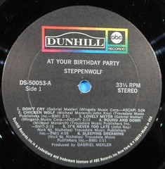 STEPPENWOLF AT YOUR BIRTHDAY PARTY LP 1969 ORIGINAL NICE CONDITION! VG/VG!!A