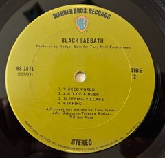 1970 Black Sabbath “Black Sabbath” Vinyl LP 1st. Edition Terre Haute WS 1871 VG+