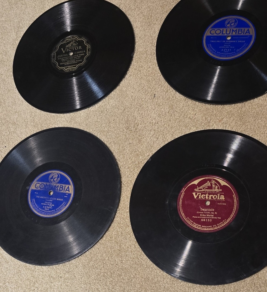 Vinyl record (78 RPM) lot of Irish, Big Band, Fox Trot, Jazz, and more