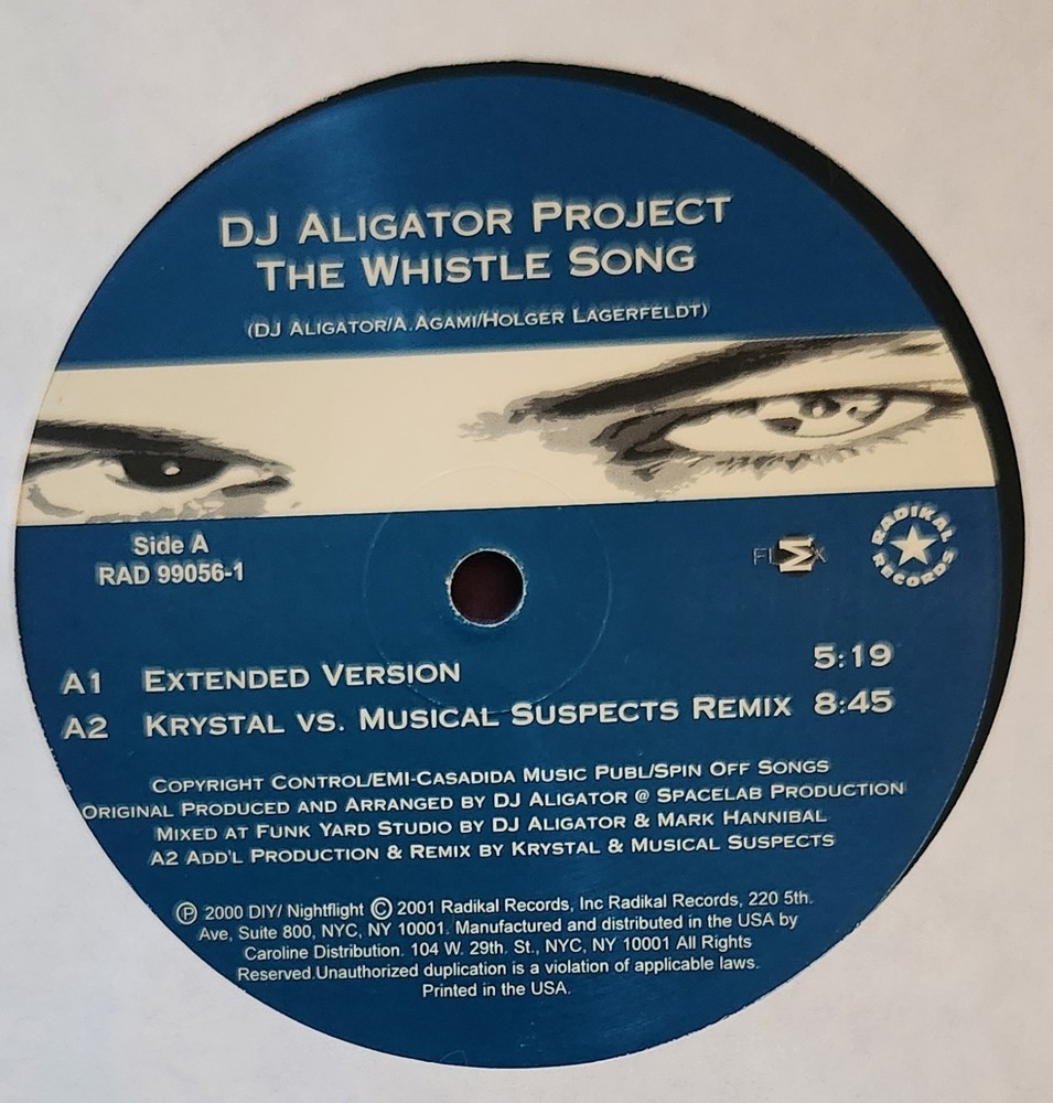 DJ Alligator Project – The Whistle Song – 12″ Vinyl – 2000 – US – VG+