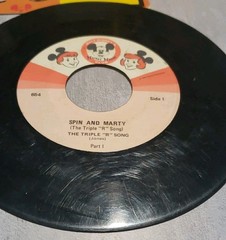 Vtg Peter Pan Marvel Disney Fox Pre-School 10 Set 45rpm 33 1/3 7″ Records Boxed