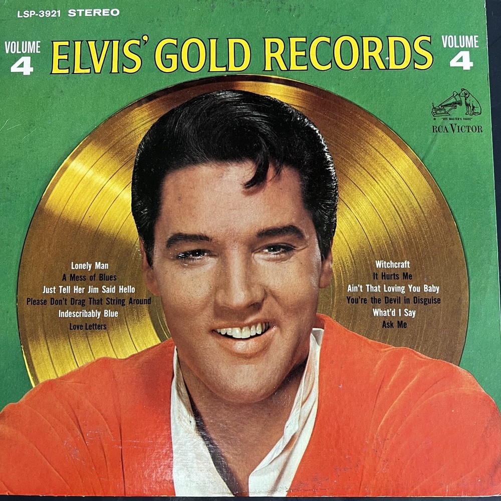 Elvis Presley – Elvis’ Gold Records Volume 4 LP 1968 RCA Victor Rock Pop 33 RPM