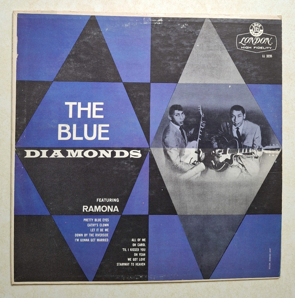 The Blue Diamonds Featuring Ramona Vinyl LP Self-Titled London Records 1961 VG/G
