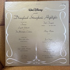 Various Artists Disneyland Stereophonic Highlights LP Vinyl Album Record Pop