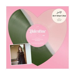 Laufey – Valentine & Lover Girl – Strawberry Matcha Heart-Shaped Vinyl LP Record