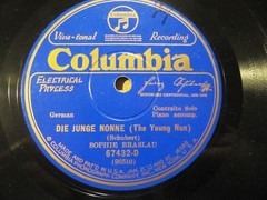 1928 SCHUBERT CENTENNIAL SOPHIE BRASLAU Junge Nonne Trout Heidenröslein COLUMBIA