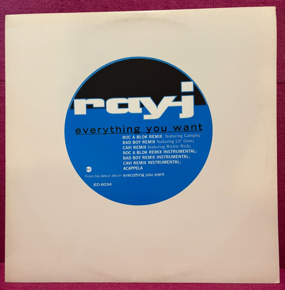 RAY J-Everything You Want-Promo 12″ Vinyl LP-7 Mixes-1997 East West