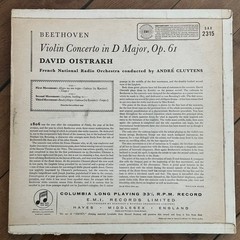David Oistrakh Beethoven Violin Concerto ED1 Columbia Lp SAX 2315 Australia