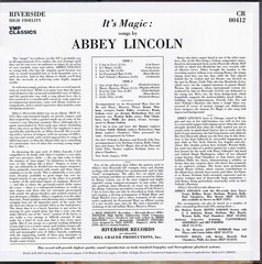 Abbey Lincoln – It’s Magic – JAZZ *NEW/VMP*