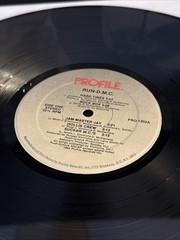 1st – 1984 -Run-D.M.C. – self titled debut vinyl LP Profile Records excellent/EX