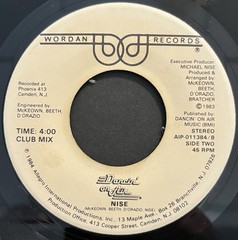 NISE – Dancin’ On Air 45rpm 1983 Electro Disco Funk VG RARE Wordan
