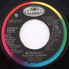 38 Special – Teacher Teacher / Twentieth Century Fox – 1984 45 rpm Winch B-5405