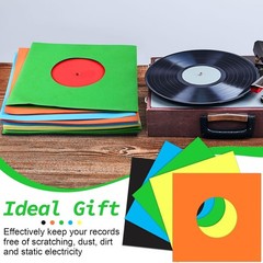 100 Pieces Paper Vinyl 45 RPM Record Sleeves 7 Inch Record Protection Paper Cove