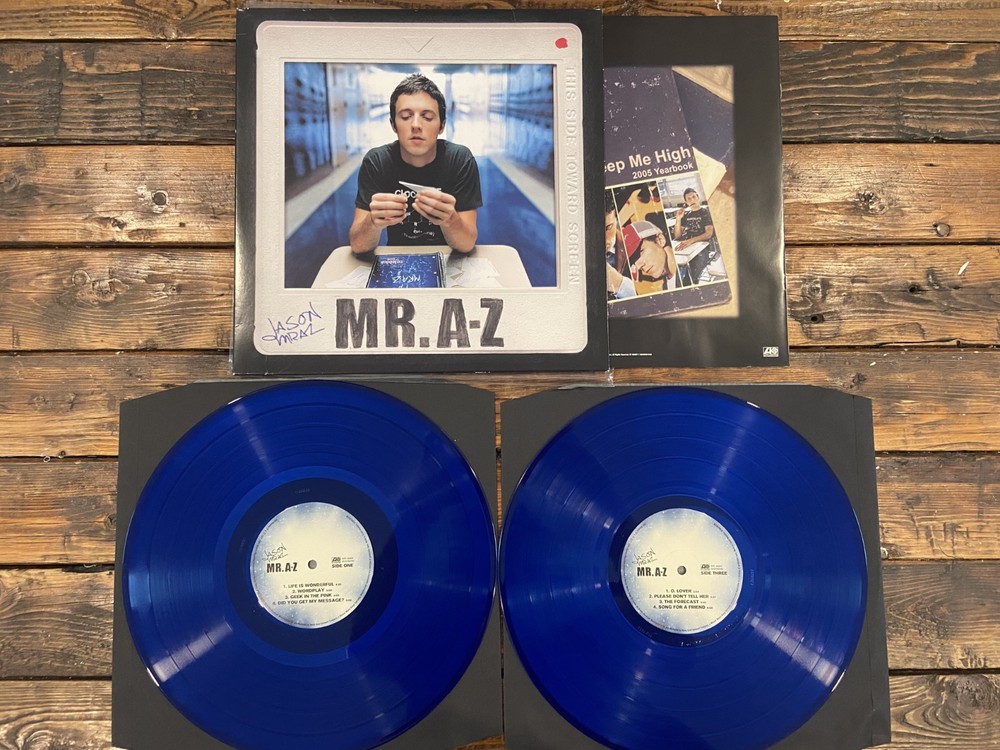 JASON MRAZ Mr. AZ TRANSPARENT BLUE COLOR VINYL LP
