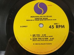 Depeche Mode See You 12″ Vinyl Record 1982 Synth Pop Techno New Wave Dance Music