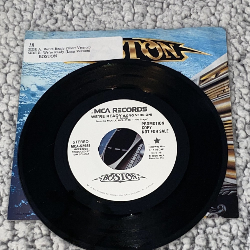 Boston We’re Ready short & long version Promo Single MCA Records Jukebox 45