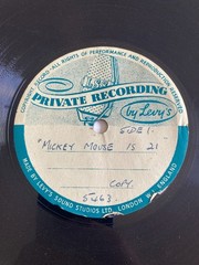 RARE DISNEY 7 x 78rpm Acetate MICKEY MOUSE 21st BIRTHDAY UK Radio Transcription