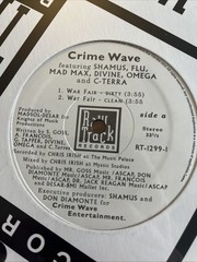 Crime Wave War Fair 12″ Vinyl New Sealed f/ Shamus Flu Mad Max Raw Track Records