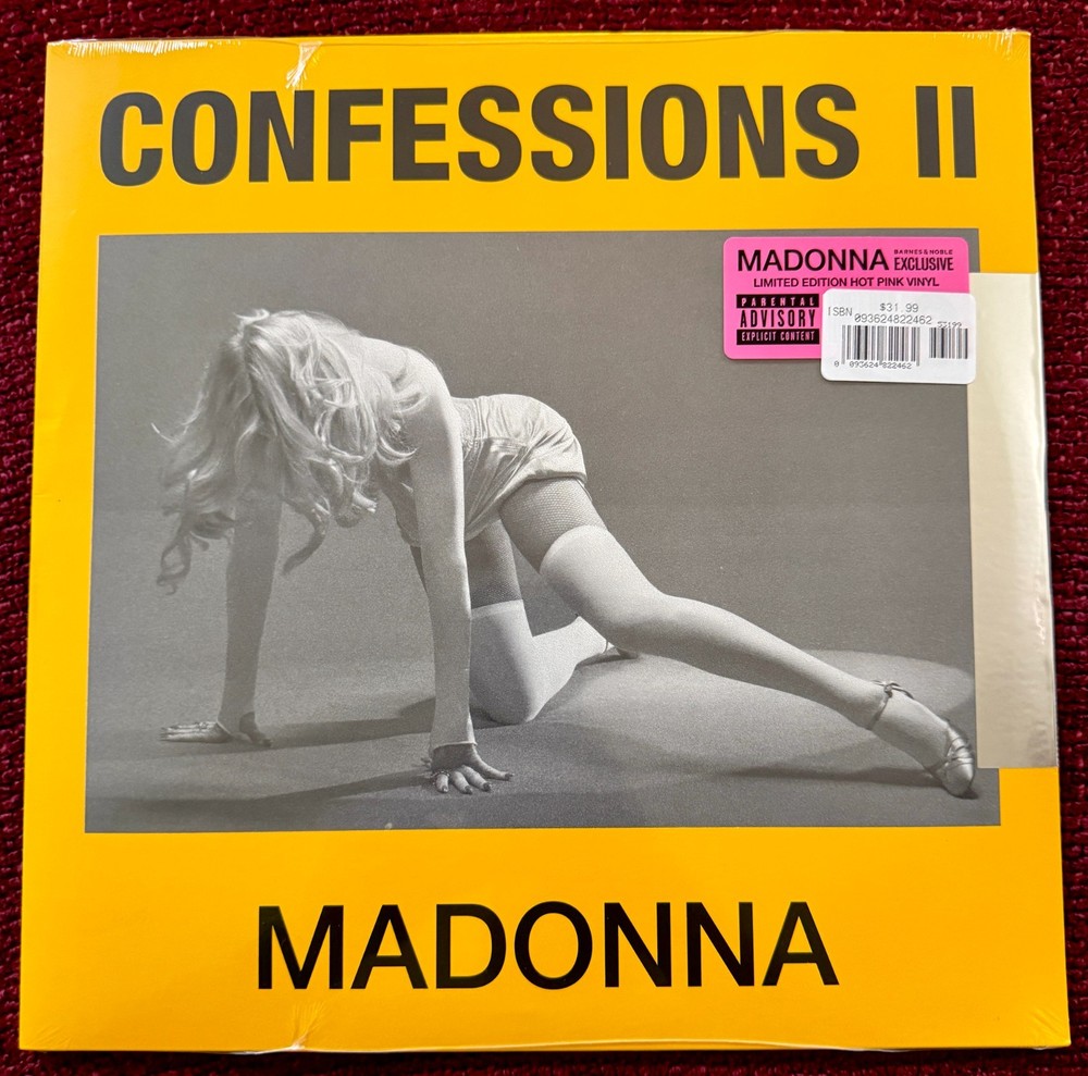 MADONNA CONFESSIONS RECORD HOT PINK VINYL BARNES NOBLE SEALED LP PROMO HYPE MINT