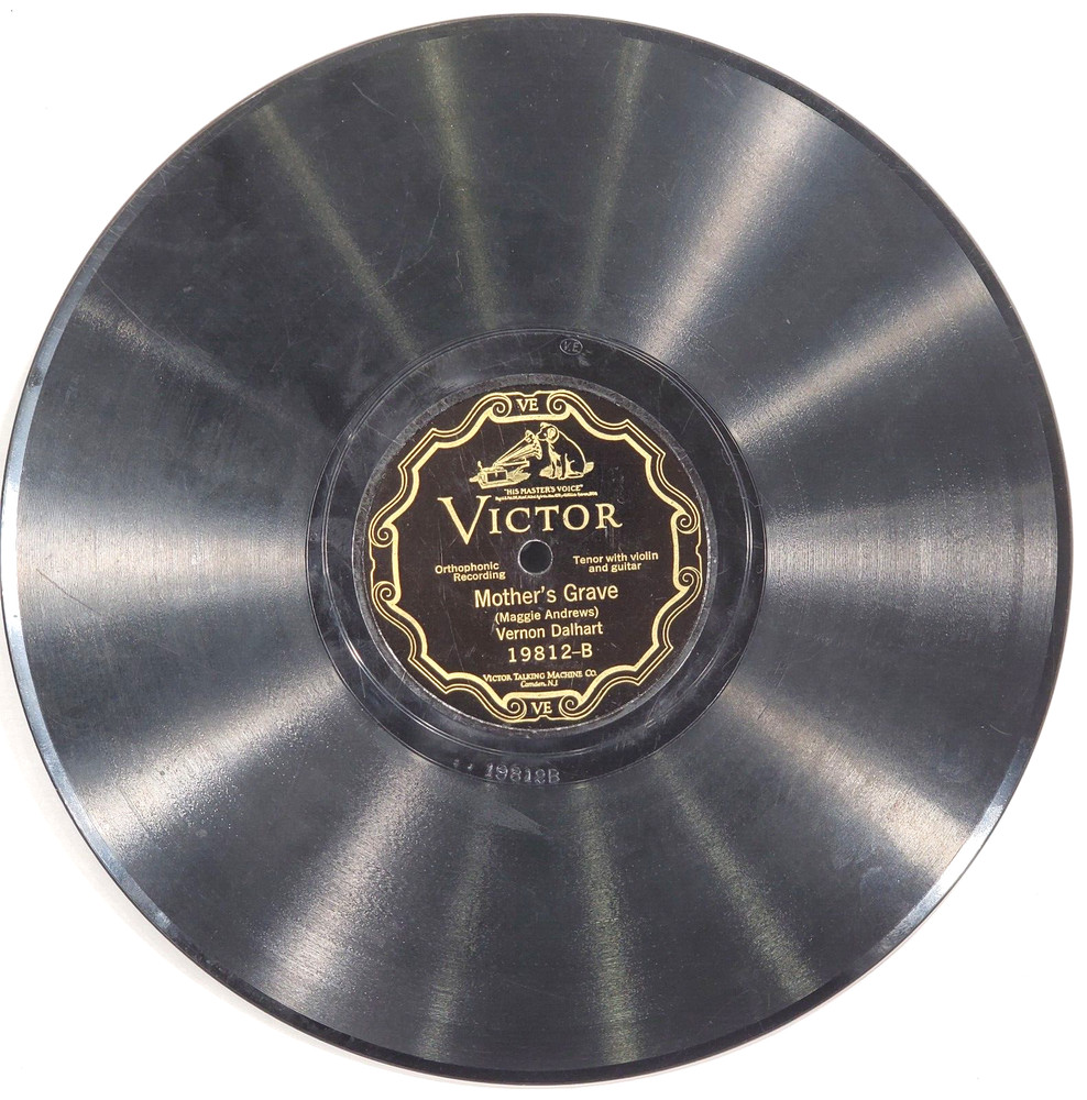 Vernon Dalhart – Mothers Grave 78 Shellac 1925 Prewar Victor 19812 VG