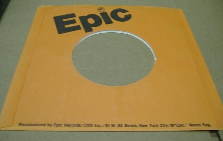 Company Sleeve 45 EPIC – Orange w/ Black Text (1975-1979)