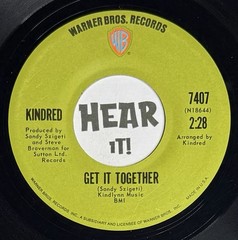Hot Groovy Heavy Psych Garage 45 KINDRED Get It / Small WB Eddie Cochran VG++