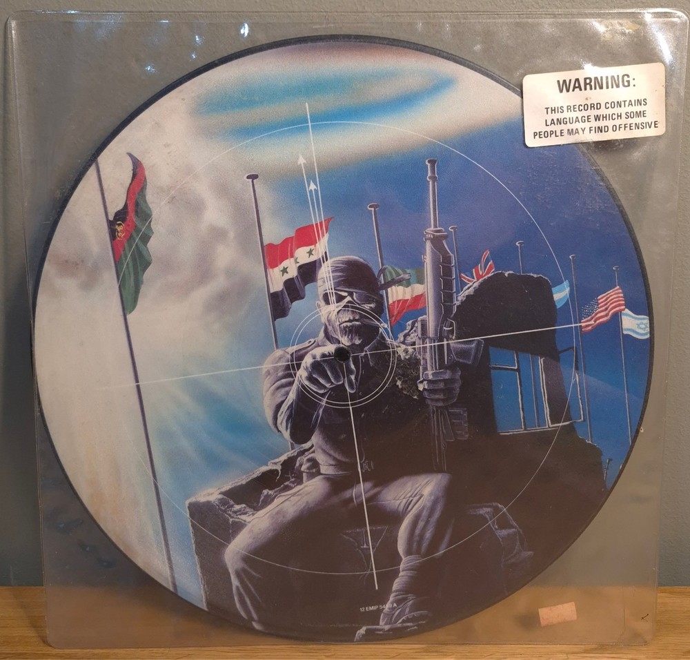 Iron Maiden Two 2 Minutes To Midnight 12″ Vinyl Picture Disc 1984 UK Press EMI