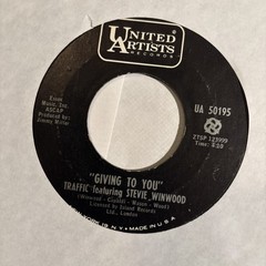 Traffic: Paper Sun/ Giving To You 45 United Artists VG Vinyl