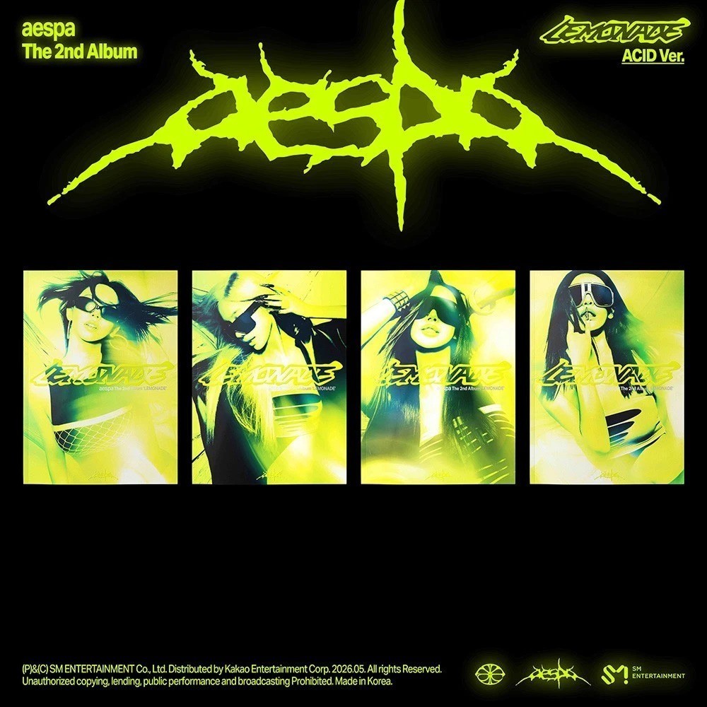AESPA LEMONADE 2nd Album ACID Ver./CD+Photo Book+2 Card+Poster+GIFT OFFICIAL