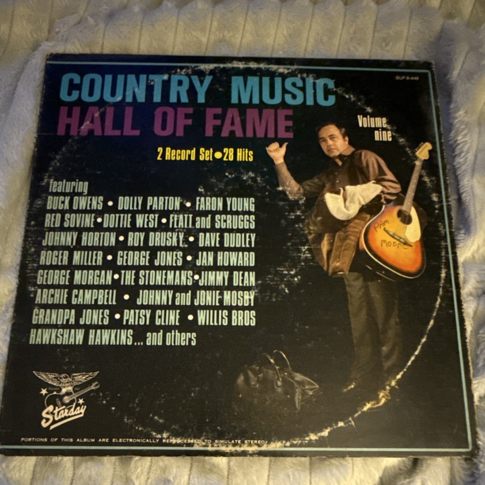 Country Music Hall of Fame Vol 9 12″ 2 LP Vinyl Country Stereo Starday SLP-949