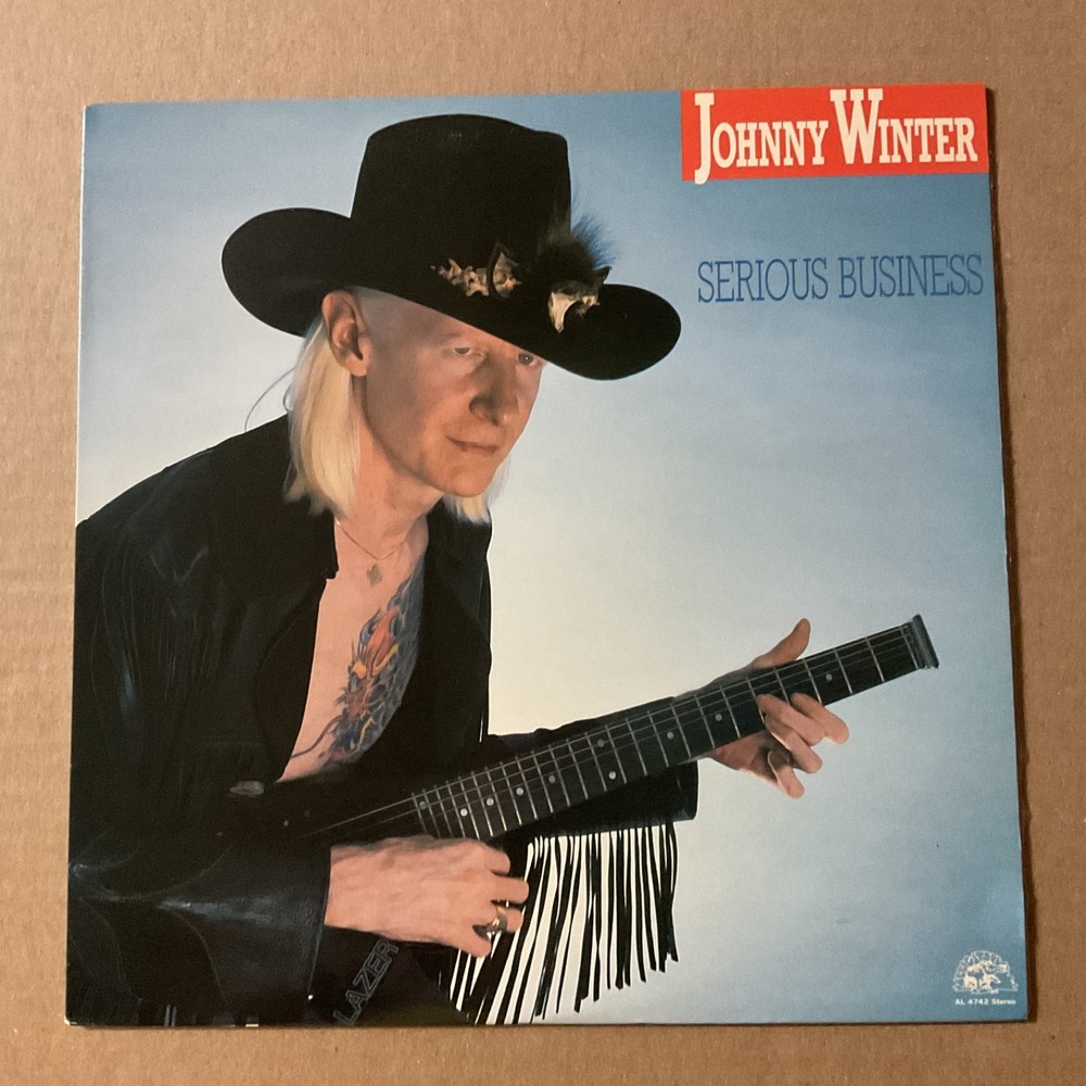 Johnny Winter Serious Business Vinyl LP Alligator AL4742 EX/EX