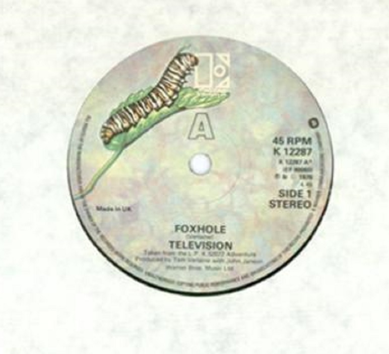 TELEVISION Foxhole 1978 UK 7″ Vinyl Single Elektra record 45