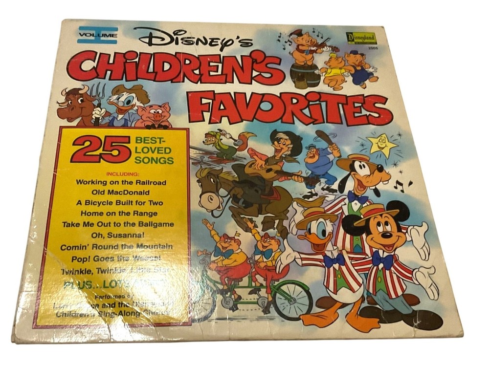 Disneys Childrens Favorites Vinyl Record Vol 1 Disneyland Records 2505 25 Songs