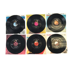 Elvis Presley Records Lot of 6 Vinyl 45 RPM 50’s Rock + Sleeves 1 Unmatched