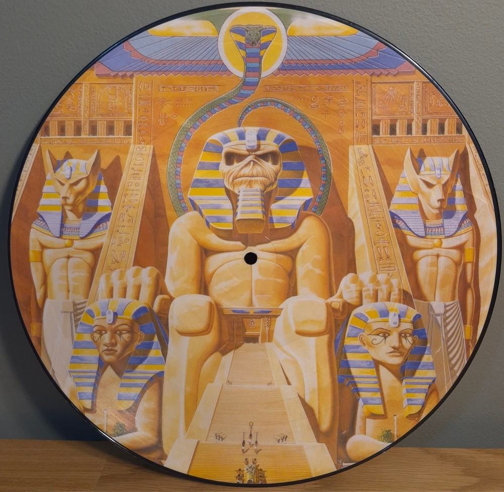 Iron Maiden Powerslave Picture Disc LP 1984 EMI Records Vinyl Heavy Metal