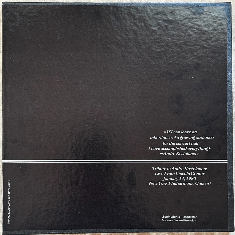 TRIBUTE TO ANDRE KOSTELANETZ, LIVE FROM LINCOLN CENTER, USED 2 LP VINYL BOX SET