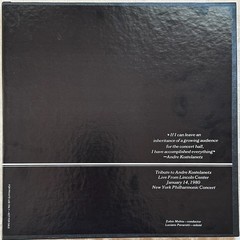 TRIBUTE TO ANDRE KOSTELANETZ, LIVE FROM LINCOLN CENTER, USED 2 LP VINYL BOX SET