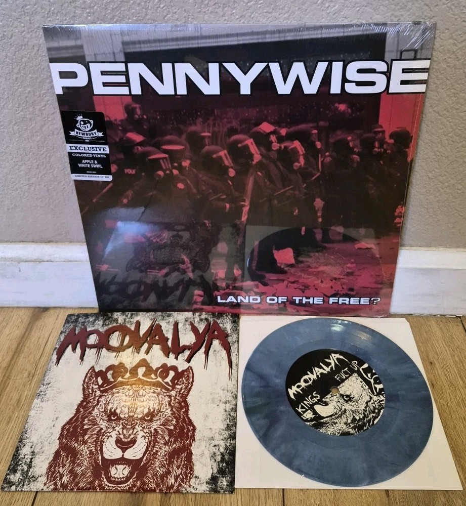 Pennywise Colored Vinyl Lp “Land of the free?” & Moovalya Colored 7-inch Vinyl