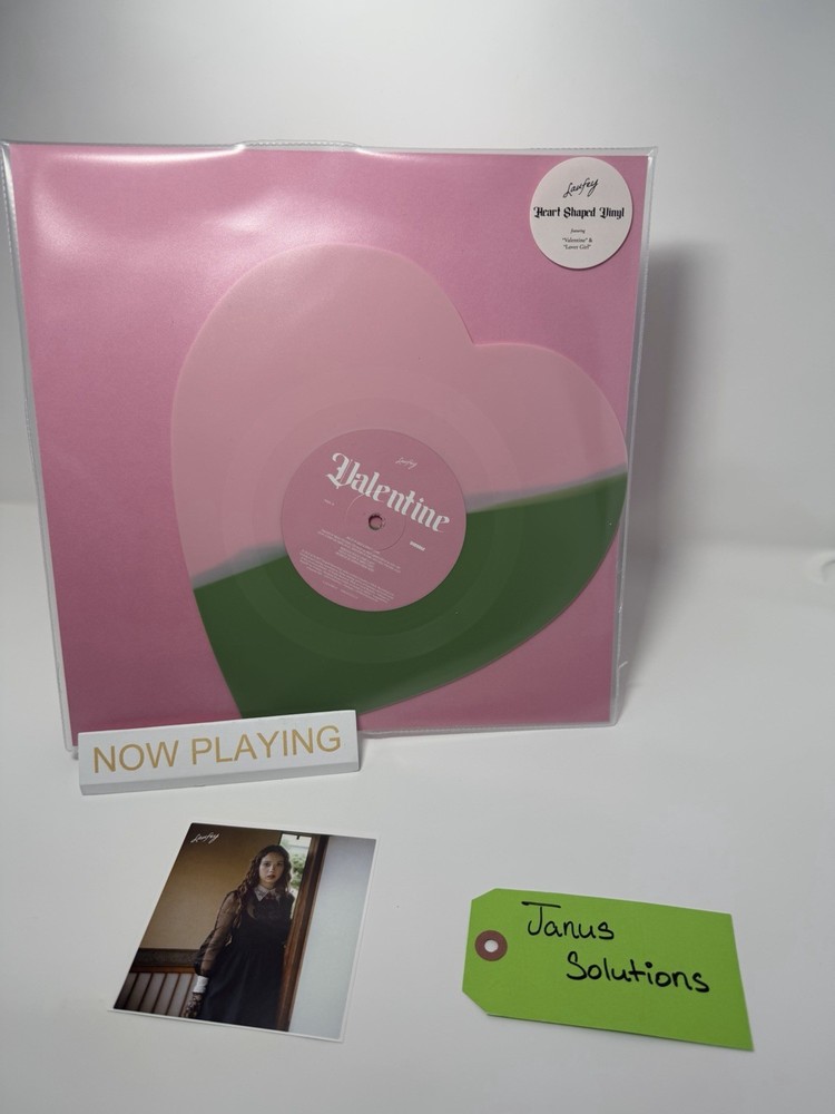 Laufey Valentine Lover Girl Strawberry Matcha Heart Shaped Vinyl NEW In Hand