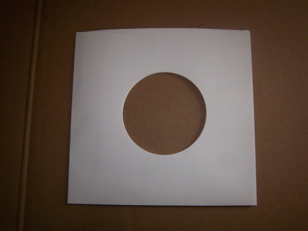 10 ct 7″ 45 RPM Paper Inner Sleeves/Hole for viewing label Record.